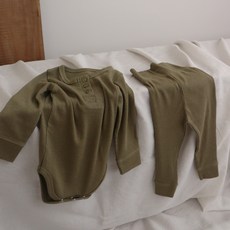 피카부 유아용 리브드 수트 실내복 상하의 세트