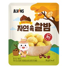 엘빈즈 자연속 알밤, 맛밤, 50g, 1개