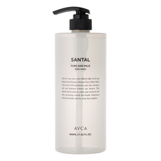 AVCA Santa溫和沐浴露 檀木香, 800ml, 1瓶