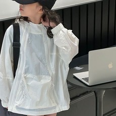 스타빈 여아용 원포켓 지퍼 바람막이 점퍼