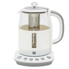 비스카 온도설정 유리 보온 분유 티포트 2L, HNZ-TK156(화이트)