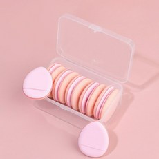 홈즈픽 메이크업 스펀지 미니 핑거 퍼프, 10개, 핑크