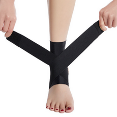 던핏 고탄력 소프트 발목 보호대, 블랙, 1개 블랙, 1개