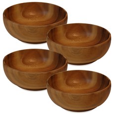 부엌다옴 레인트리 우드 이지 샐러드볼 대 19cm, 혼합색상, 4개