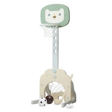 BeneBene 아동용 3in1 라이언 농구대, 그린, 1개