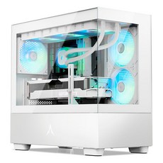 ABKO 鯨鯊全景ARGB BTF電腦機殼 迷你塔式U40M 白色, 1個, U40M