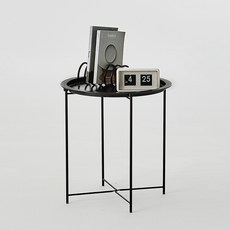 휴 468 라운드 사이드테이블, 블랙