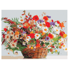 모모픽스페인팅 DIY 명화그리기 세트 60 x 75 cm, WK19 꽃바구니, 1세트