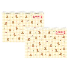 스케치북 CR 여 테디베어 2p 12724, 8절, 1세트, 25매