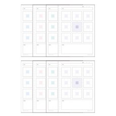 루카랩 생각정리 20공 다이어리 리필속지 만다라트, 2개, 32개입 2개, 32개입