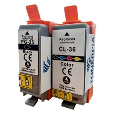 캐논 토너피아 호환잉크 PGI-35 BK + CLI-36 C 세트, 블랙, 컬러, 1세트