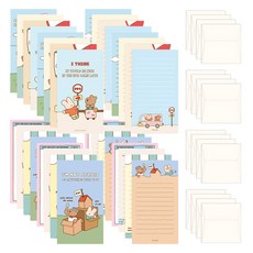 모노라이크 해피앤럭키 Littles Series.2 미니편지지 8종 세트, 혼합색상, 1세트
