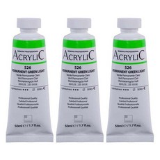 신한화구 전문가 아크릴컬러 Tube 퍼머넌트 그린 라이트 3p, 50ml, 1색