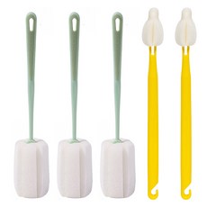엠피엘 360도 텀블러 세척솔 3p + 젖꼭지솔 2p 세트, 민트(세척솔), 옐로우(젖꼭지솔), 1세트