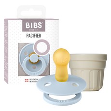 BIBS 컬러 천연고무 노리개 쪽쪽이 + 전용캡 세트, 2단계, 베이비블루, 1세트 2단계, 베이비블루(쪽쪽이), 랜덤발송(전용캡), 1세트
