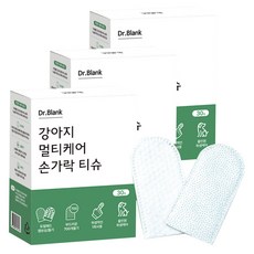 닥터블랭크 강아지 멀티케어 손가락 티슈, 30개입, 3개