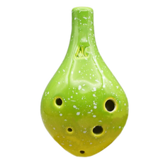 JK星空6孔中音C陶笛, 朗茅斯（蘋果綠), 單品, 1個