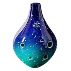 JK星空6孔中音C陶笛, 短茅斯（薄荷), 單品, 1個