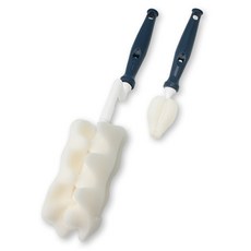 베이비베어 엠보 젖병솔 + 젖꼭지솔 세트, 네이비, 1세트