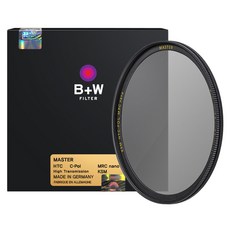 슈나이더크로이츠나흐 B+W CPL KASEMANN HTC MRC nano MASTER 카메라 렌즈 필터 58mm, 1개