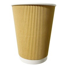 대한 3중 웨이브 크라프트 종이컵 340ml, 50개입, 1개 1개, 50개입