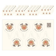 HANZPICK 聖誕蛋糕 decopick 可愛點禮帽 6p, 魯道夫, 20個, 單品