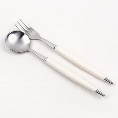 보겐 몽블랑 큐티 커트러리 티스푼 티포크 세트, 1세트, 티스푼 + 티포크