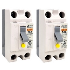 JS Industrial Systems 工業漏電斷路器 2P 20A E22 2.5Ka, 2個