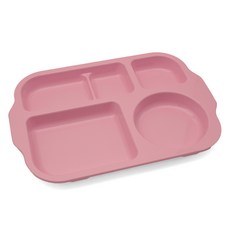 리빙메이트 유아용 피씨 파스텔 식판, 핑크, 1개