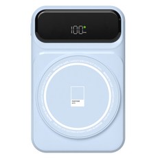 팬톤 빌트인 케이블 마그네틱 보조배터리 10000mAh 멀티단자, 스카이, PTPB-09
