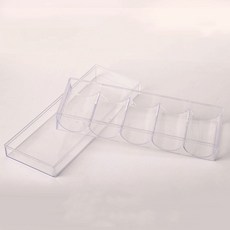 B2WIN 硬幣籌碼撲克籌碼盒, 1個, 透明