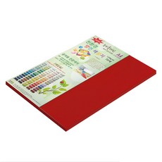 종이문화 뉴씨플레인 얇은 양면색상지 120g No 37 밝은빨강색, A4, 40개