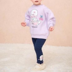 밀크마일 여아용 에스더버니 러브 윈터 밍크 기모 레깅스