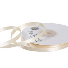 길그리 얇은 6mm 공단 선물 포장 리본, 16 베이지, 1개, 18m 16 베이지, 1개, 18m