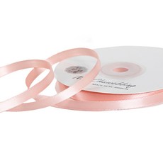 길그리 얇은 6mm 공단 선물 포장 리본, 45 레모네이드, 1개, 18m