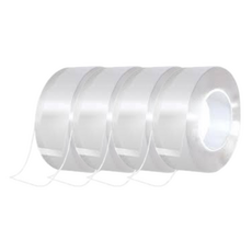 클리어 겔 테이프 다용도 초강력 실리콘 투명 양면테이프 20mm x 1.5m, 4개
