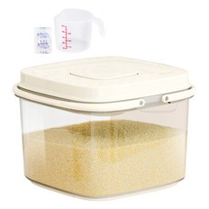 르메이드 원터치 제습 밀폐 쌀통 세트 5L, 투명, 1세트