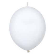 PartyClub 스탠다드 링커룬 풍선 15cm, 화이트, 100개