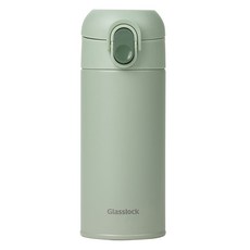 글라스락 플레인 원터치 텀블러, 뮤트그린, 350ml, 1개