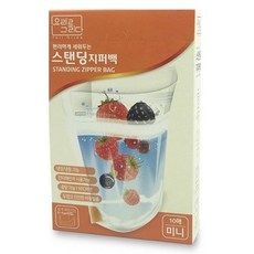 요리를그리다 스탠딩 지퍼백 투명 11x17cm, 미니(XS), 10개입, 1개