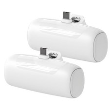 에토프 도킹 일체형 미니 무선 보조배터리 5000mAh C타입 2p, SPE-PA5GPQCP, 화이트