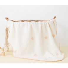 아이레빗 유아용 사계절 3중 순면 요루 거즈 블랭킷, 애플자수