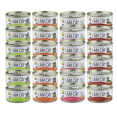 아이엠캣 고양이 유산균 주식캔 80g x 24p 세트 그레이비 콤보, 1세트