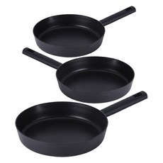 라체나 풀인덕션 IH 후라이팬 세트 3p, 블랙, 후라이팬 20cm + 24cm + 26cm, 1세트