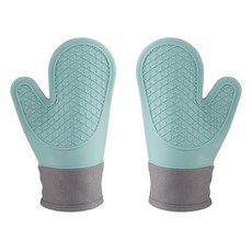 유니복스 실리콘 내열 주방 오븐 장갑 양손착용 세트, 민트, 1세트
