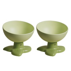 딩동펫 반려동물 토오리 화분 경사형 식기, 그린, 2개