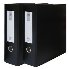 마이다스 D링 합지 바인더 파일 명찰형 9cm 3공 A4, 흑색, 2개