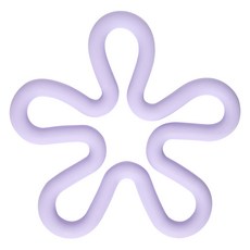 이지실리 파스텔 컬러 실리콘 웨이브 플라워 냄비받침, 퍼플, 1개