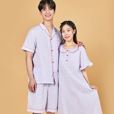 모던하우스 버터샵 시원한 시어서커 체크 파자마 상하의 세트