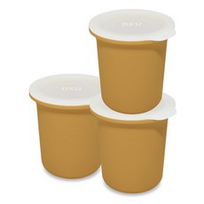 디자인앤쿠 캡슐형 실리콘 이유식 미니멀 큐브 60ml, 브라운, 3개